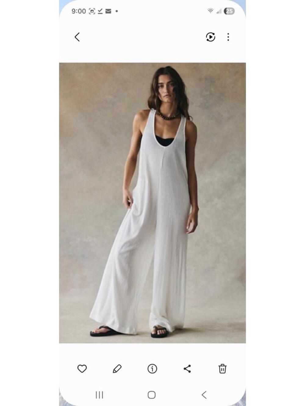 New with tags free people zena one piece jumpsuit xs oversized. White